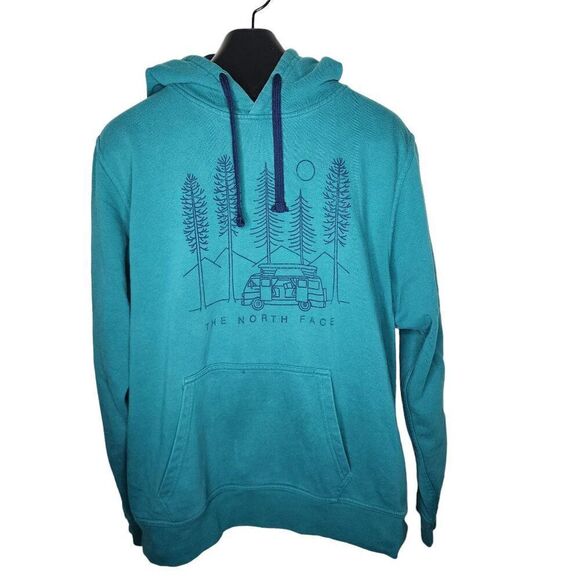 The North Face Forest Camper Van Hoodie Sweatshirt Mens Size L Green - Picture 1 of 8